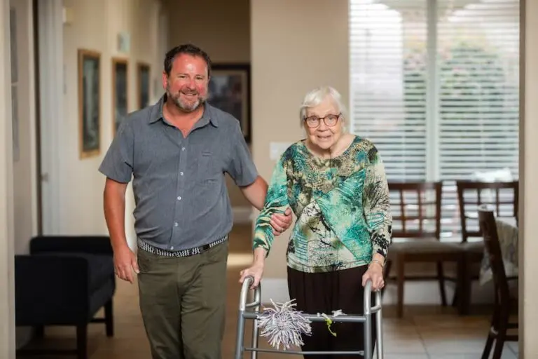 Brian with elderly woman