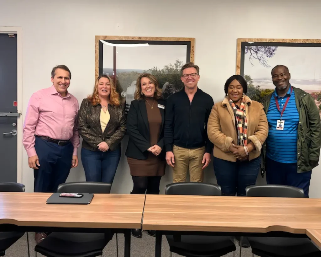 CEO Adam Lampert, Caregiver Jessica, Community Liaison Rachel O’Brien, COO Ernie Cote, Caregivers Mamie and John.